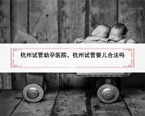 杭州试管助孕医院，杭州试管婴儿合法吗
